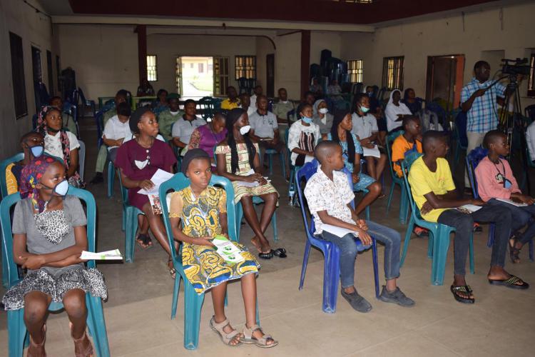 Young people attending awareness campaign at Uyo